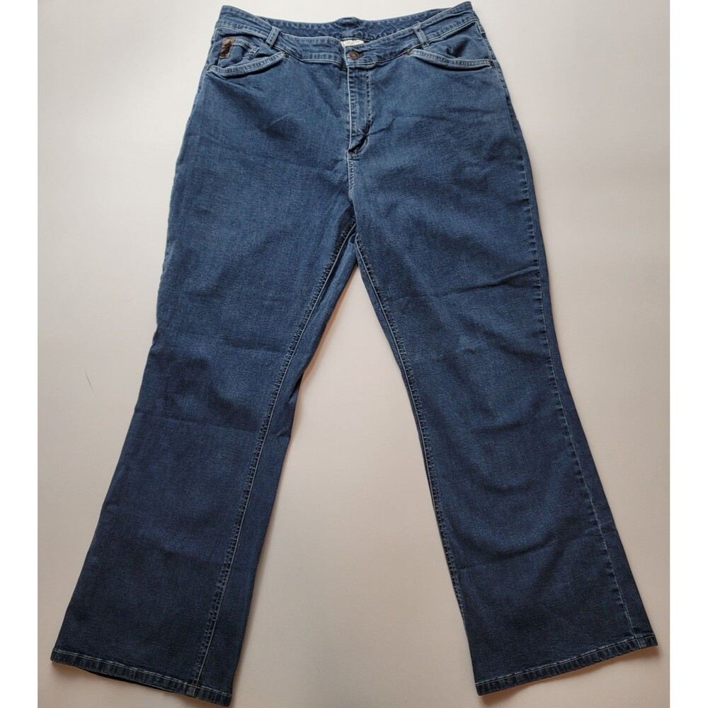 J Jill Denim Out of the Blue Women's 14 Petite Boot Cut Stretch Zip Jeans